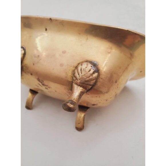 Vintage 1950s / BRASS SOAP DISH / Solid Brass Soap Holder Soap Dispenser… - Picture 6 of 10
